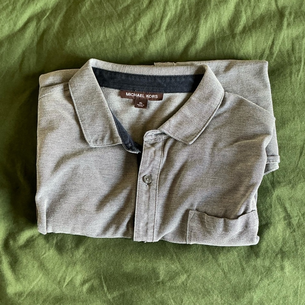 Michael Kors Casual Gray Button Down Shirt